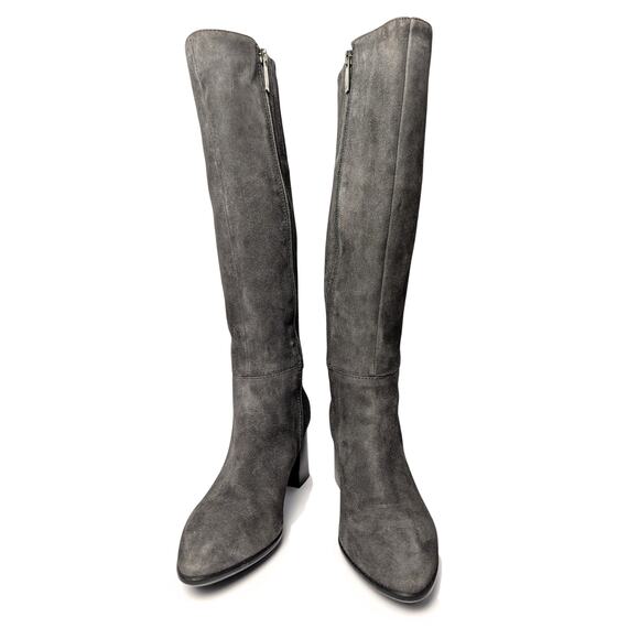 Aquatalia Gray Suede Knee-High Boots – Size 5M - Picture 1 of 7